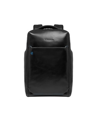  Piquadro - Zaino porta pc 14" in pelle personalizzabile Blue