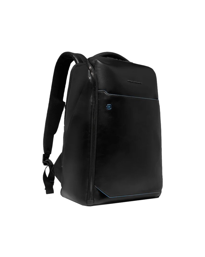  Piquadro - Zaino porta pc 14" in pelle personalizzabile Blue