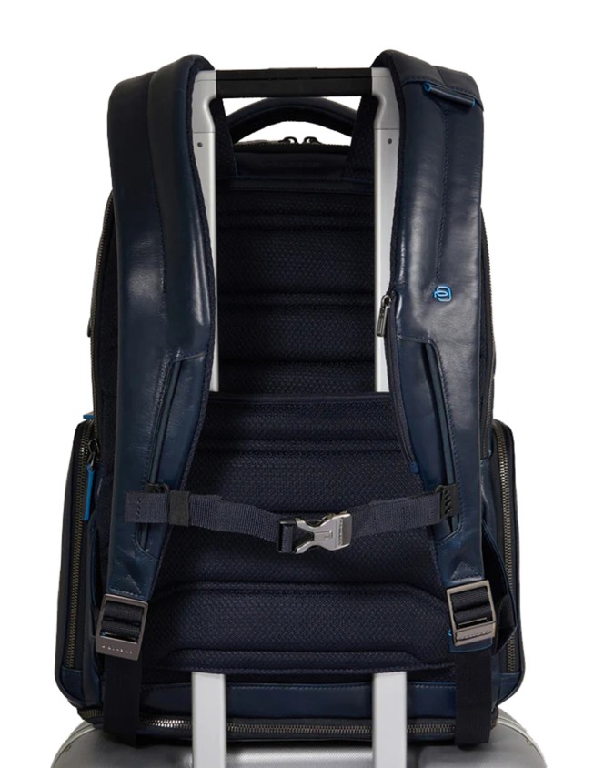  Piquadro - Zaino in pelle porta pc 15,6'' personalizzabile
