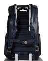 Piquadro - Customizable Blue Square 15.6'' Leather Laptop Backpack