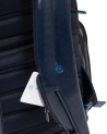 Piquadro - Customizable Blue Square 15.6'' Leather Laptop Backpack