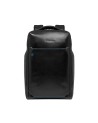 Piquadro - Blue Square 15.6'' Leather Laptop Backpack with Three Compartments