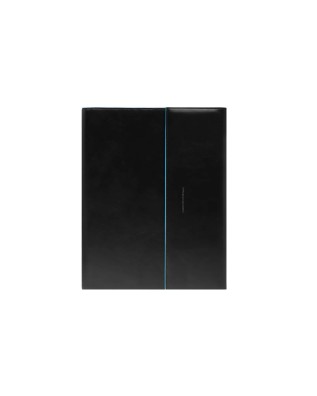 Piquadro - Blue Square Leather Notebook Holder with RFID...