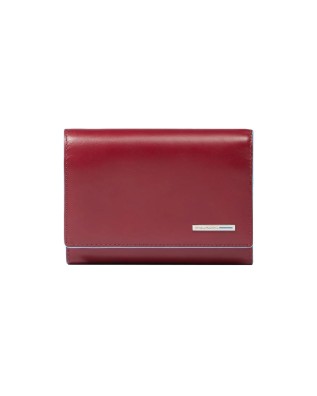 Piquadro - Kleine Damenbrieftasche aus Leder Blue Square...
