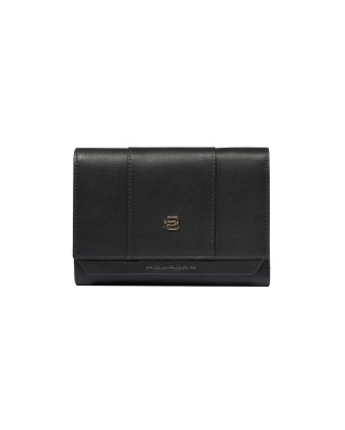 Piquadro - Mittelgroße Damenbrieftasche aus Leder mit...