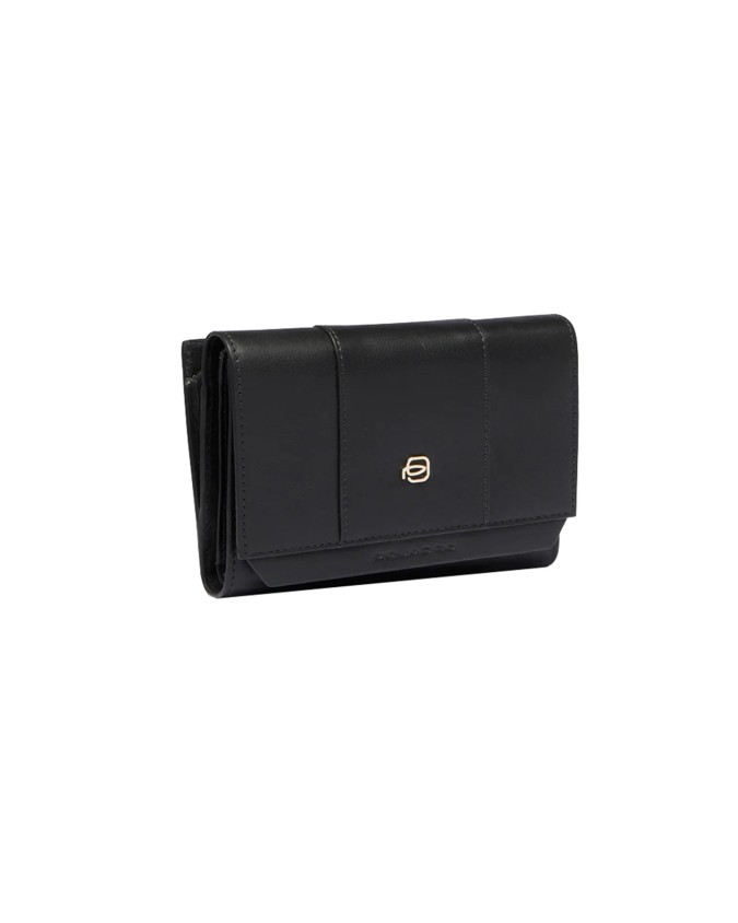 Piquadro - Portafoglio donna medio in pelle con patta Circle