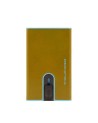  Piquadro - Porta carte di credito slim in pelle e metallo con
