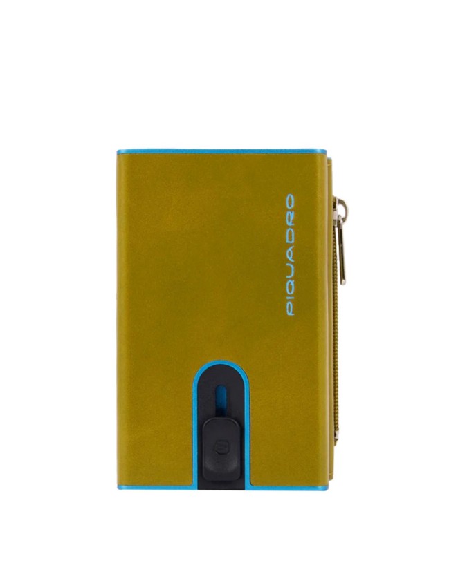  Piquadro - Portafoglio in pelle e metallo con sliding system e