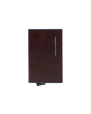  Piquadro - Porta carte di credito in pelle con sliding system 2