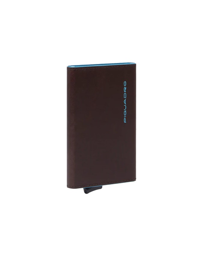  Piquadro - Porta carte di credito in pelle con sliding system