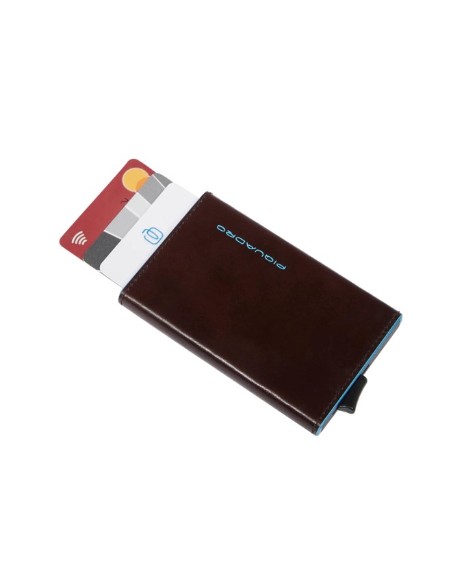 Piquadro - Porta carte di credito in pelle con sliding system