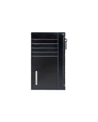 Piquadro - Schlankes Herren-Geldbörse mit Münzfach Blue...