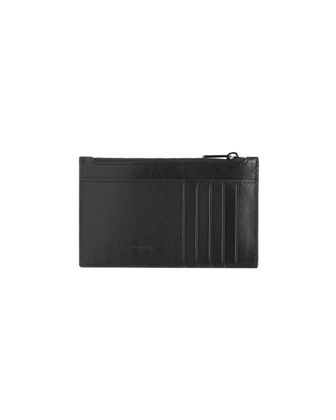  Piquadro - Portacarte uomo sottile con porta monete Black