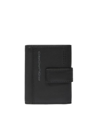 Piquadro - Urban Pocket-Sized Leather Wallet with Coin...