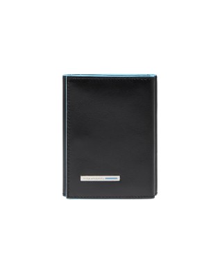  Piquadro - Portafoglio verticale mini in pelle con portamonete