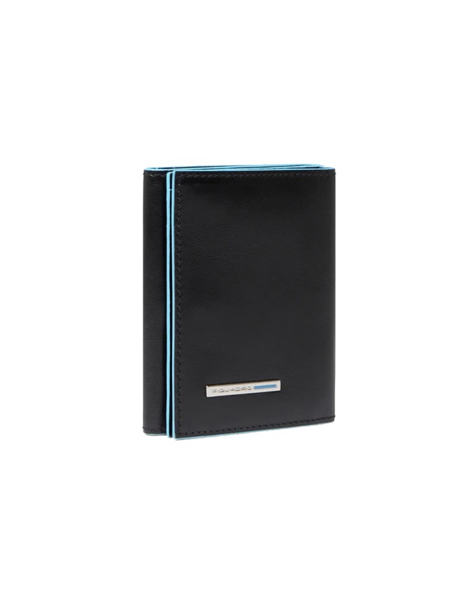  Piquadro - Portafoglio verticale mini in pelle con portamonete