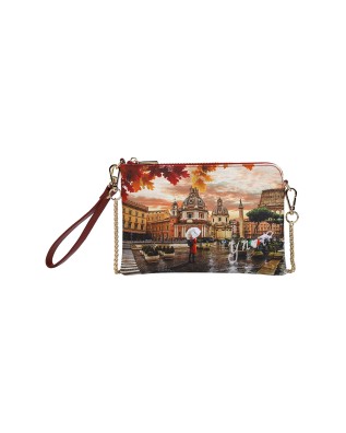 Ynot - Faux Leather Clutch, Size XS, with Shoulder Strap, Città