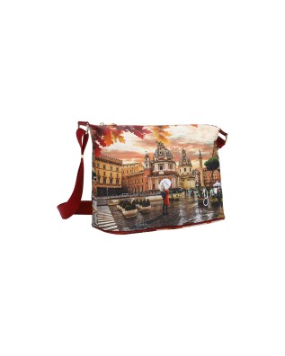  Ynot - Borsa Hobo Tg. L in Ecopelle Stampa Città Yesbag 2