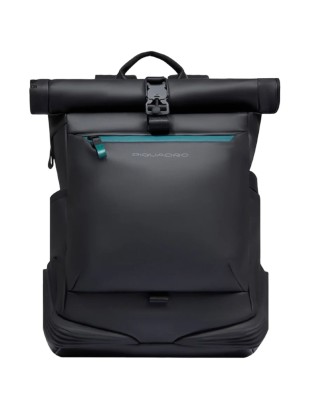 Piquadro - Zaino Roll-Top Porta Pc 15.6'' in Tessuto