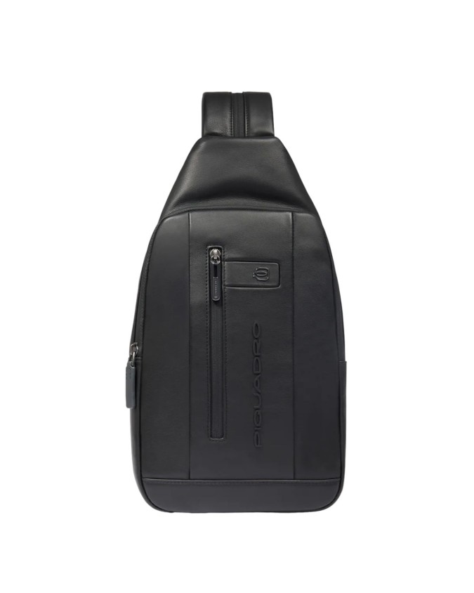  Piquadro - Zaino monospalla uomo in pelle porta iPad® Urban