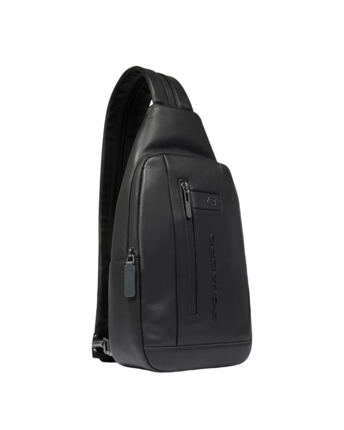  Piquadro - Zaino monospalla uomo in pelle porta iPad® Urban
