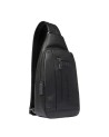  Piquadro - Zaino monospalla uomo in pelle porta iPad® Urban