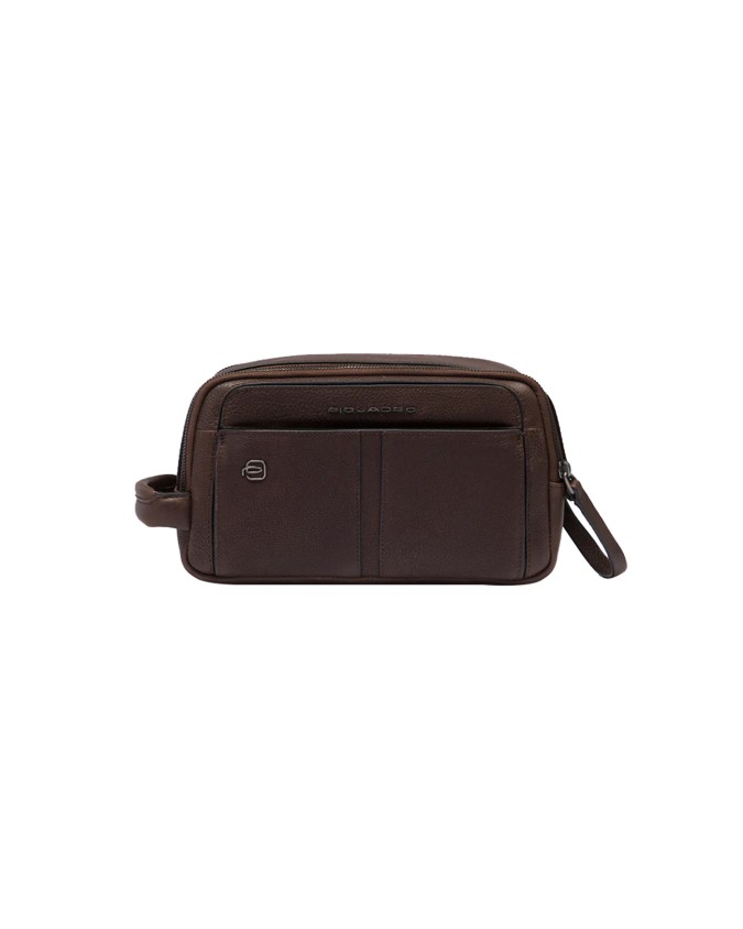  Piquadro - Beauty case uomo in pelle con manico laterale Hedley