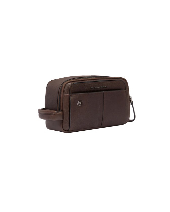  Piquadro - Beauty case uomo in pelle con manico laterale Hedley