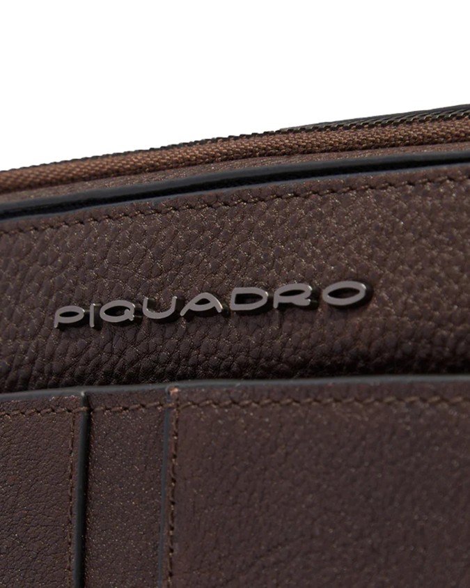  Piquadro - Beauty case uomo in pelle con manico laterale Hedley