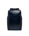  Piquadro - Zaino porta pc 14" in pelle personalizzabile Blue