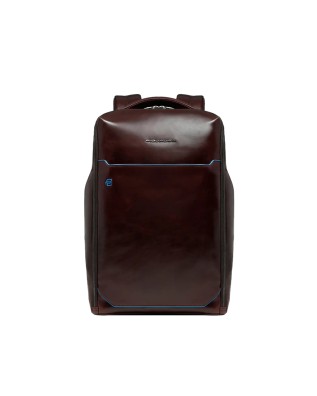 Piquadro - Customizable Blue Square 14" Leather Laptop...