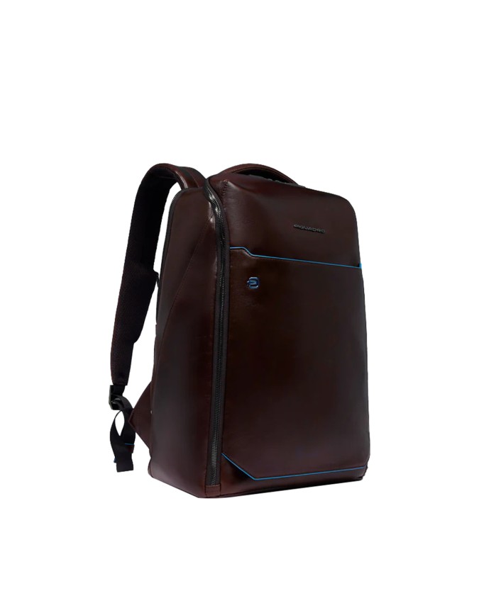  Piquadro - Zaino porta pc 14" in pelle personalizzabile Blue