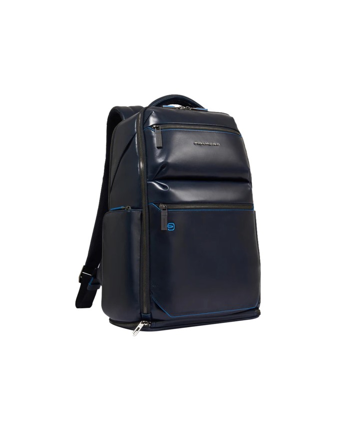  Piquadro - Zaino in pelle porta pc 15,6'' personalizzabile