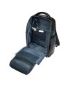 Piquadro - Customizable Blue Square 15.6'' Leather Laptop Backpack