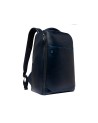  Piquadro - Zaino in pelle porta pc 15,6'' a tre scomparti Blue