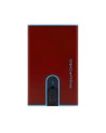  Piquadro - Porta carte di credito slim in pelle e metallo con