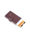  Piquadro - Porta carte di credito in pelle e metallo Circle