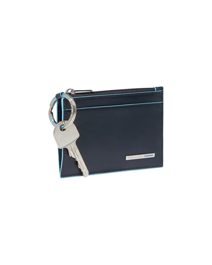  Piquadro - Portachiavi a bustina in pelle e porta carte di