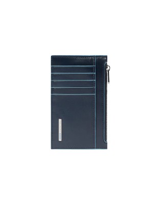 Piquadro - Schlankes Herren-Geldbörse mit Münzfach Blue...