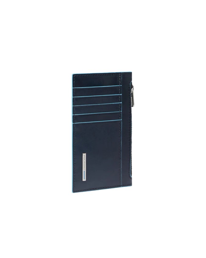  Piquadro - Portacarte uomo sottile con porta monete Blue Square