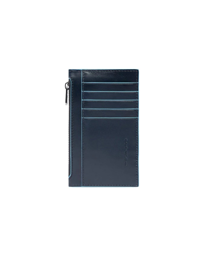  Piquadro - Portacarte uomo sottile con porta monete Blue Square