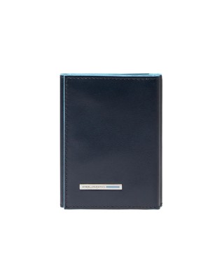 Piquadro - Mini vertical leather wallet with coin pouch,...