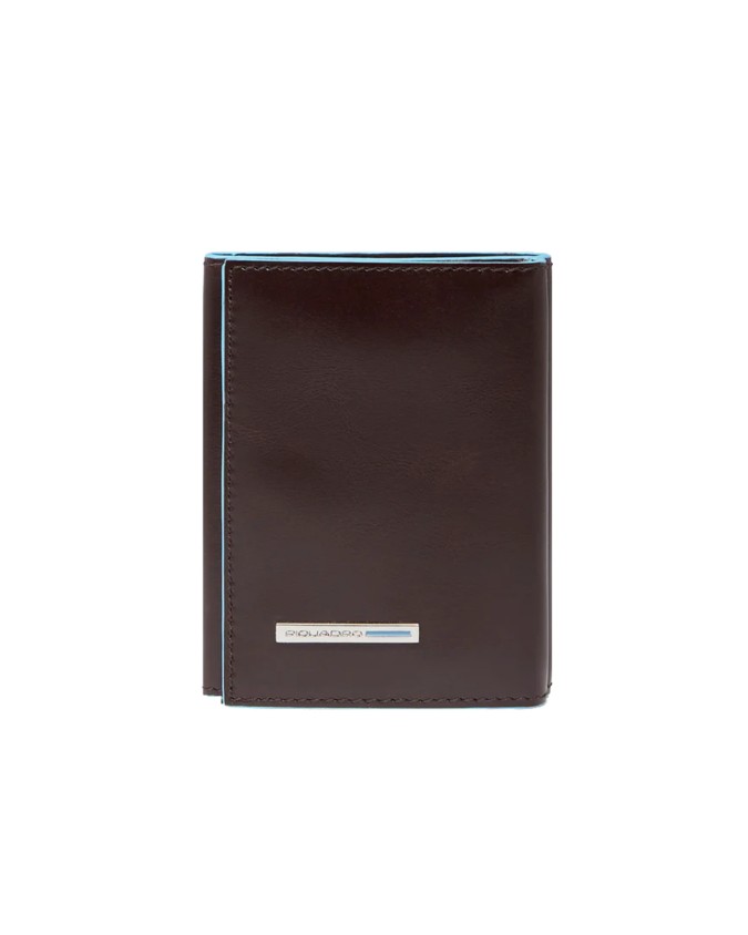  Piquadro - Portafoglio verticale mini in pelle con portamonete