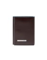  Piquadro - Portafoglio verticale mini in pelle con portamonete