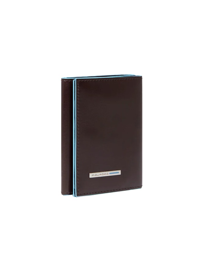  Piquadro - Portafoglio verticale mini in pelle con portamonete