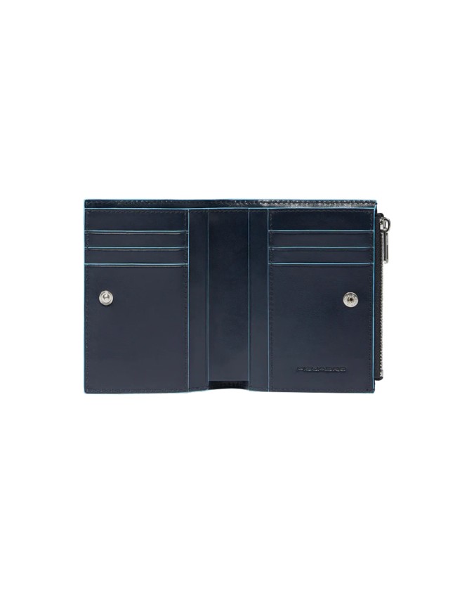  Piquadro - Portafoglio uomo verticale in pelle con porta