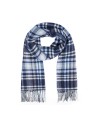  Piquadro - Sciarpa donna check con frange in tessuto