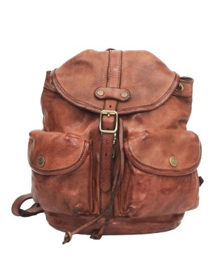 Campomaggi - Medium-sized leather backpack with exterior...