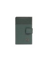 Piquadro - Porta carte di credito in metallo e pelle singolo