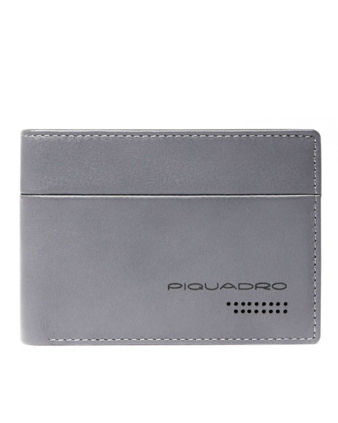  Piquadro - Portafoglio uomo con porta documenti e porta monete